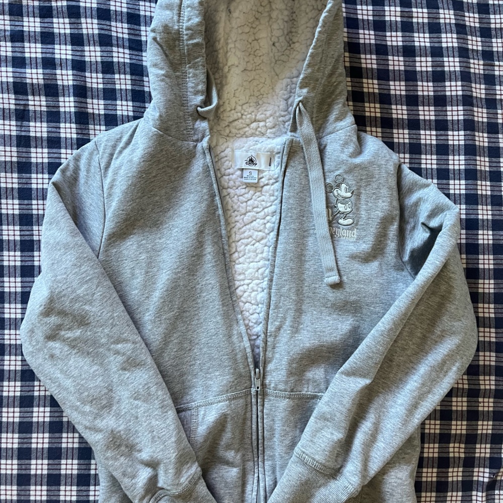 Disneyland Gray Hooded Zip-Up Jacket